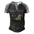 Wake Me Up When Its Christmas 820 Shirt Men's Henley Shirt Raglan Sleeve 3D Print T-shirt Black Grey