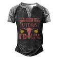 If I Wanted The Government In My Uterus Feminist Men's Henley Raglan T-Shirt Black Grey