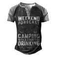 Weekend Forecast Camping With A Chance 22 Shirt Men's Henley Shirt Raglan Sleeve 3D Print T-shirt Black Grey