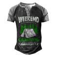 Weekend Forecast Camping With A Chance Of Drinking Funny Men's Henley Shirt Raglan Sleeve 3D Print T-shirt Black Grey