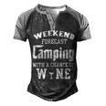 Weekend Forecast Camping With Wine 12 Shirt Men's Henley Shirt Raglan Sleeve 3D Print T-shirt Black Grey