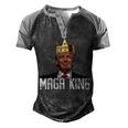 Womens Maga King Shirt The Great Maga King Trump Ultra Maga Men's Henley Shirt Raglan Sleeve 3D Print T-shirt Black Grey