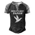 Mens Worlds Best Papaw Duck Hunters Grandpa Men's Henley Raglan T-Shirt Black Grey