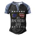 All American Dad 4Th Of July Memorial Day Matching Family Men's Henley Shirt Raglan Sleeve 3D Print T-shirt Black Blue