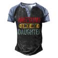 Awesome Like My Daughter Parents Day V2 Men's Henley Raglan T-Shirt Black Blue