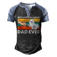 Best American Eskimo Dad Ever Funny American Eskimo Dad Men's Henley Shirt Raglan Sleeve 3D Print T-shirt Black Blue