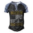 Best Buckin Dad Ever Funny Deer Hunter Cool Hunting Men's Henley Shirt Raglan Sleeve 3D Print T-shirt Black Blue