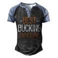 Best Bucking Papa Ever Papa T-Shirt Fathers Day Gift Men's Henley Shirt Raglan Sleeve 3D Print T-shirt Black Blue