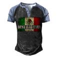Mens Best Mexican Dad Ever Mexican Flag Pride Fathers Day V2 Men's Henley Raglan T-Shirt Black Blue