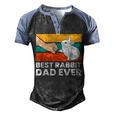 Best Rabbit Dad Ever Funny Dad Rabbit Men's Henley Shirt Raglan Sleeve 3D Print T-shirt Black Blue