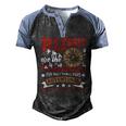 Blessed Are The Curious Us National Parks Hiking & Camping Men's Henley Raglan T-Shirt Black Blue