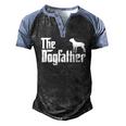 Cane Corso The Dogfather Pet Lover Men's Henley Raglan T-Shirt Black Blue