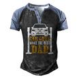 Car Guys Make The Best Dad Mechanic Fathers Day Men's Henley Raglan T-Shirt Black Blue