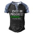 Chef In Progress Cook Sous Chef Culinary Cuisine Student Men's Henley Shirt Raglan Sleeve 3D Print T-shirt Black Blue