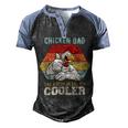 Chicken Chicken Chicken Dad Like A Regular Dad Farmer Poultry Father Day V2 Men's Henley Shirt Raglan Sleeve 3D Print T-shirt Black Blue