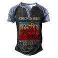Chicken Chicken Chicken Dad Like A Regular Dad Farmer Poultry Father Day_ V8 Men's Henley Shirt Raglan Sleeve 3D Print T-shirt Black Blue