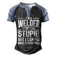 Cool Welding Art For Men Women Welder Iron Worker Pipeliner Men's Henley Raglan T-Shirt Black Blue