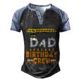 Dad Birthday Crew Construction Birthday Party Supplies Men's Henley Shirt Raglan Sleeve 3D Print T-shirt Black Blue