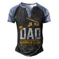 Dad Birthday Crew Construction Birthday V2 Men's Henley Shirt Raglan Sleeve 3D Print T-shirt Black Blue