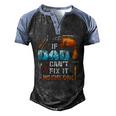 If Dad Cant Fix It No One Can Love Father Day Men's Henley Raglan T-Shirt Black Blue