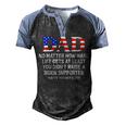 Dad Fathers Day At Least You Didnt Raise A Biden Supporter Men's Henley Raglan T-Shirt Black Blue