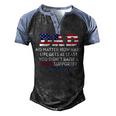 Dad Happy Fathers Day No Matter How Hard Life Gets At Least Men's Henley Raglan T-Shirt Black Blue