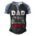 Dad Of Birthday Boy Time To Level Up Video Game Birthday Men's Henley Shirt Raglan Sleeve 3D Print T-shirt Black Blue