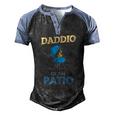 Mens Daddio Of The Patio Fathers Day Bbq Grill Dad Men's Henley Raglan T-Shirt Black Blue