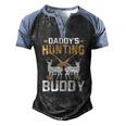 Deer Hunting Daddys Hunting Buddy Men's Henley Raglan T-Shirt Black Blue