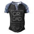 Delicate Girl Dad Tee For Fathers Day Men's Henley Raglan T-Shirt Black Blue