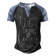 Dibs On The Baseball Coach Baseball Coach Men's Henley Raglan T-Shirt Black Blue