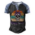 Epilepsy Warrior Skull Women Vintage Purple Ribbon Epilepsy Epilepsy Awareness V2 Men's Henley Shirt Raglan Sleeve 3D Print T-shirt Black Blue