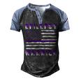 Epilepsy Warrior Usa Flag United States Flag Epilepsy Epilepsy Awareness Men's Henley Shirt Raglan Sleeve 3D Print T-shirt Black Blue