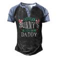 Mens Every Bunnys Favorite Daddy Tee Cute Easter Egg Men's Henley Raglan T-Shirt Black Blue