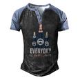 Everyday Is Daddys Day Fathers Day For Dad Men's Henley Raglan T-Shirt Black Blue