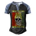 Ewings Sarcoma Warrior Skull Women Vintage Yellow Ribbon Ewings Sarcoma Ewings Sarcoma Awareness Men's Henley Shirt Raglan Sleeve 3D Print T-shirt Black Blue