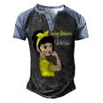 Ewings Sarcoma Warrior Strong Women Yellow Women Ewings Sarcoma Ewings Sarcoma Awareness Men's Henley Shirt Raglan Sleeve 3D Print T-shirt Black Blue