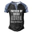 Mens Father Of The Bride Scan For Payment Wedding Dad Men's Henley Raglan T-Shirt Black Blue