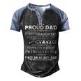 Father Grandpa I Am A Proud Dad Of A Freaking Awesome Daughter406 Family Dad Men's Henley Shirt Raglan Sleeve 3D Print T-shirt Black Blue