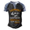 Father Grandpa Most Important Call Me Dad Funny Woodworking Carpenter Papa196 Family Dad Men's Henley Shirt Raglan Sleeve 3D Print T-shirt Black Blue