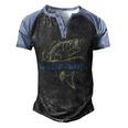 Fishing Reel Cool Godfather V2 Men's Henley Shirt Raglan Sleeve 3D Print T-shirt Black Blue