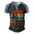 Fishing Reel Cool Godfather V3 Men's Henley Shirt Raglan Sleeve 3D Print T-shirt Black Blue