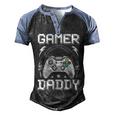 Gamer Daddy Video Gamer Gaming Men's Henley Shirt Raglan Sleeve 3D Print T-shirt Black Blue
