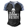 The Grooms Father Wedding Costume Father Of The Groom Men's Henley Raglan T-Shirt Black Blue