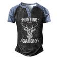 Hunting Deer Hunter Hunting Season Men's Henley Raglan T-Shirt Black Blue