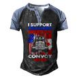 I Support Truckers Freedom Convoy 2022 V3 Men's Henley Shirt Raglan Sleeve 3D Print T-shirt Black Blue