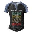 I Went From Dada To Daddy To Dad To Bruh Funny Fathers Day Men's Henley Shirt Raglan Sleeve 3D Print T-shirt Black Blue