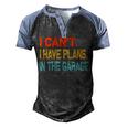 Ill Be In The Garage Funny Dad Work Repair Car Mechanic Men's Henley Shirt Raglan Sleeve 3D Print T-shirt Black Blue