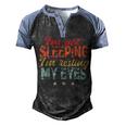 Im Not Sleeping Im Just Resting My Eyes Men's Henley Shirt Raglan Sleeve 3D Print T-shirt Black Blue