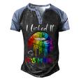 I Licked It So Its Mine Lesbian Gay Pride Lgbt Flag Men's Henley Raglan T-Shirt Black Blue